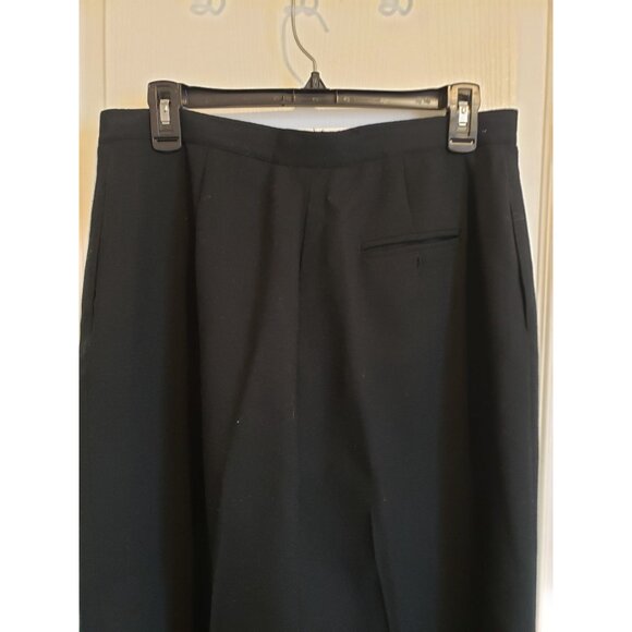 Jones New York, black 100% pure new wool straight leg pants with lining, size 14 - Picture 6 of 8